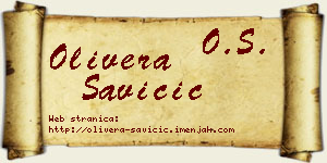 Olivera Savičić vizit kartica